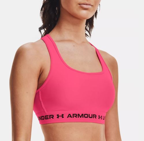 Športová podprsenka Under Armour Crossback Mid Bra-PNK 653 S