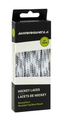 Šnúrky do hokejových korčulí Winnwell voskované Biela