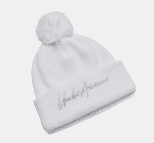 Čiapka Under Armour UA Halftime Pom-WHT 100
