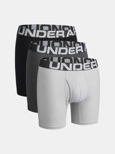 Boxerky Under Armour Charged Cotton 6in 3 Pack-GRY 012