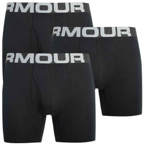 Boxerky Under Armour Charged Cotton 6in 3 Pack-BLK 001