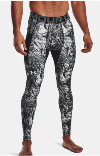 Kompresné legíny Under Armour HeatGear Armour Prtd Legging-BLK 001