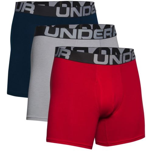 Boxerky Under Armour Charged Cotton 6in 3 Pack-RED 600 M