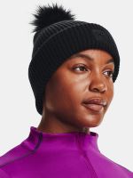 Čiapka Under Armour UA Halftime Ribbed Pom-BLK 001 (1)