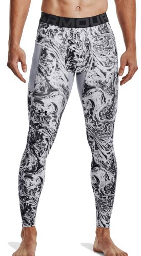 Kompresné legíny Under Armour HeatGear Armour Prtd Legging-GRY 011