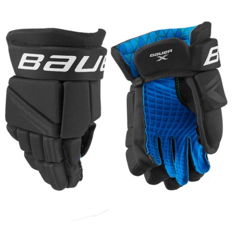 Detské hokejové rukavice BAUER S21 X GLOVE YTH 9" BKW