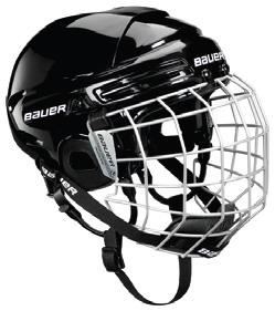 Seniorská hokejová helma BAUER 2100 Combo červená